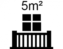 Balcon 5m²