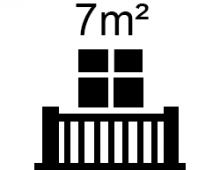 Balcon 7m²